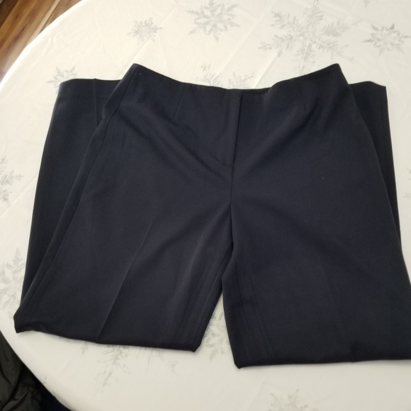 Talbots Pants - Talbots Dark Navy Zip Front Trouser Pants.